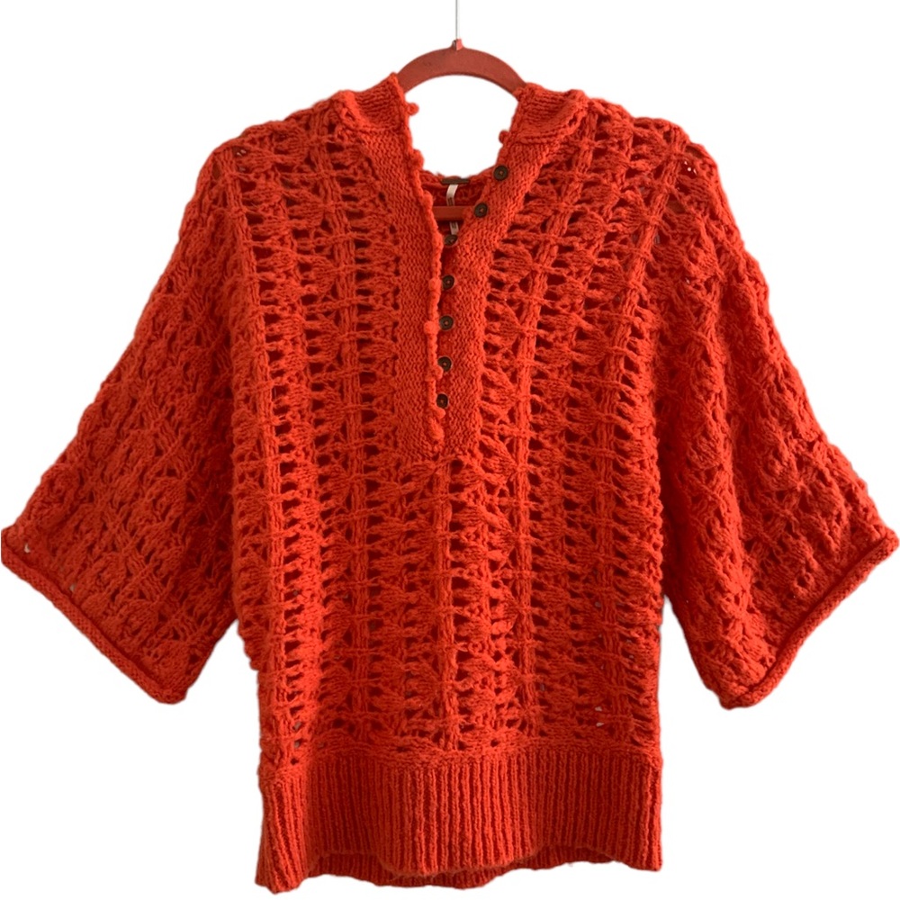 Free People Orange Sweater Med